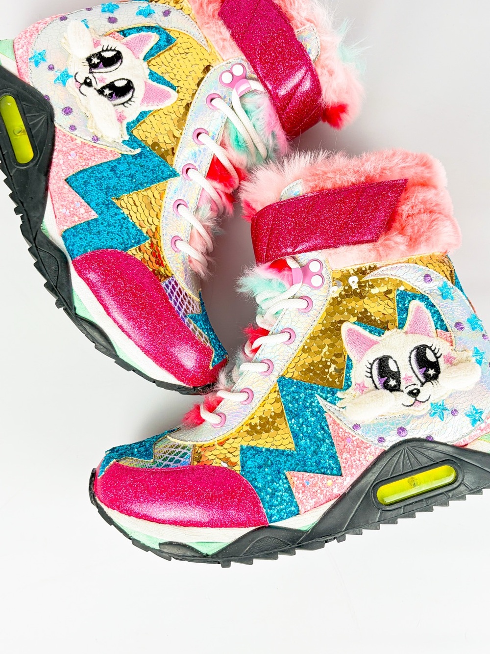 Irregular Choice Moonbeam Light Up Cat Sneakers Boots | NIB | EU 38